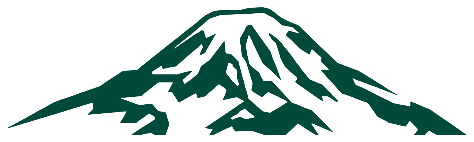 Mount Rainier line art from the Emerald Energy NW identity